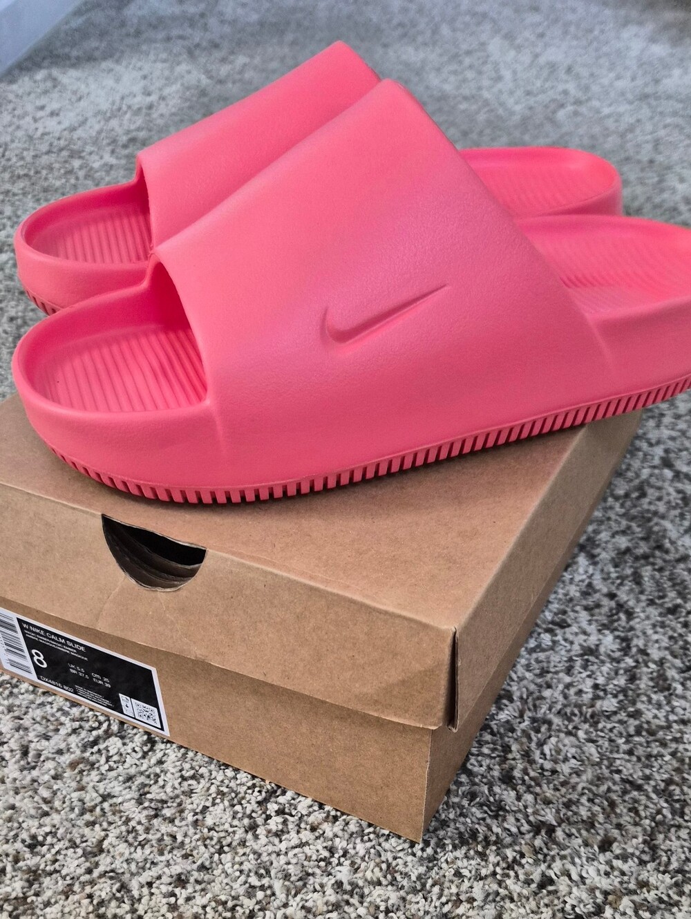 Nike Calm Slide Sport Slides, Magic Ember, Women's Size 8